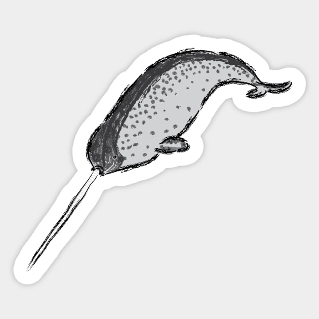 Artwork of a Narwhale I Sticker by JDHegemann